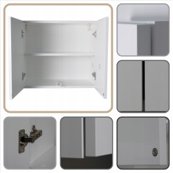 Mała szafka łazienkowa wisząca biała mat szafka łazienkowa elegancka 60cm Mała szafka łazienkowa wisząca biała mat szafka łazienkowa elegancka 60cm