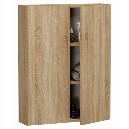 Szafka łazienkowa wisząca Dąb Sonoma Jasna 80cm do łazienki drewnopodobna