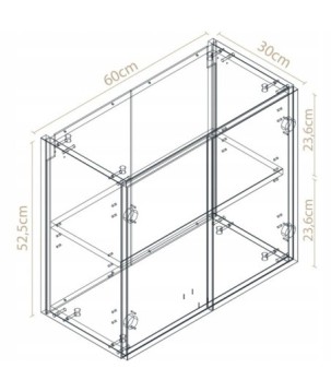 Mała szafka łazienkowa wisząca biała mat szafka łazienkowa elegancka 60cm