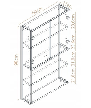 Szafka łazienkowa wisząca dąb Sonoma drewnopodobna nad geberit do łazienki