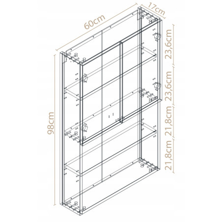 Szafka łazienkowa wisząca dąb Sonoma drewnopodobna nad geberit do łazienki