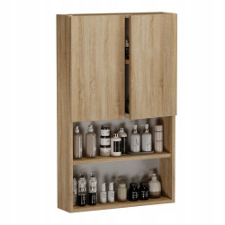 Szafka łazienkowa wisząca dąb Sonoma drewnopodobna nad geberit do łazienki