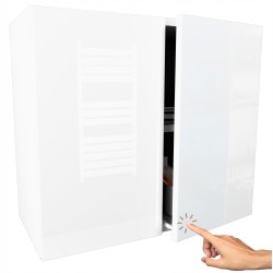 Mała szafka łazienkowa wisząca 60cm biała wysoki połysk szafka łazienkowa