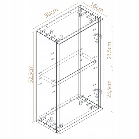 Szafka łazienkowa wiszaca dekor kaszmir idealna do łazienki 60cm