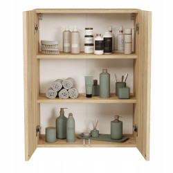 Szafka łazienkowa wisząca Dąb Sonoma do łazienki Głęboka i Pojemna 80cm