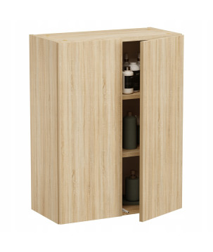 Szafka łazienkowa wisząca Dąb Sonoma do łazienki Głęboka i Pojemna 80cm