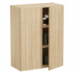 Szafka łazienkowa wisząca Dąb Sonoma do łazienki Głęboka i Pojemna 80cm