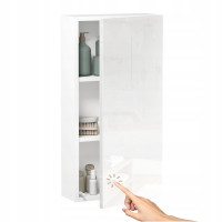 Szafka łazienkowa wisząca biały połysk elegancka 78x40x17