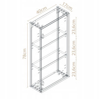 Szafka łazienkowa wisząca biały połysk elegancka 78x40x17