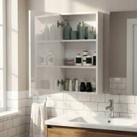 Szafka łazienkowa wisząca biały połysk elegancka 78x40x17