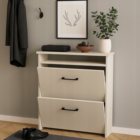 Wąska Szafka na buty Kaszmir od przedpokoju 18,5cm DODATKOWA PÓŁKA na klucze