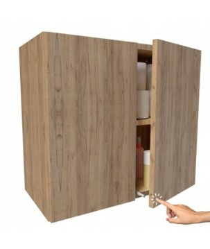 Mała szafka łazienkowa wisząca dąb craft złoty 60cm do pokoju na reczniki