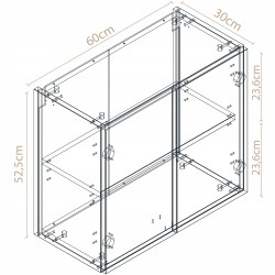 Mała szafka łazienkowa wisząca dąb craft złoty 60cm do pokoju na reczniki Mała szafka łazienkowa wisząca dąb craft złoty 60cm do pokoju na reczniki