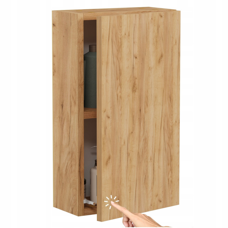 Szafka łazienkowa wisząca stylowa dąb craft złoty 52,5x30x16
