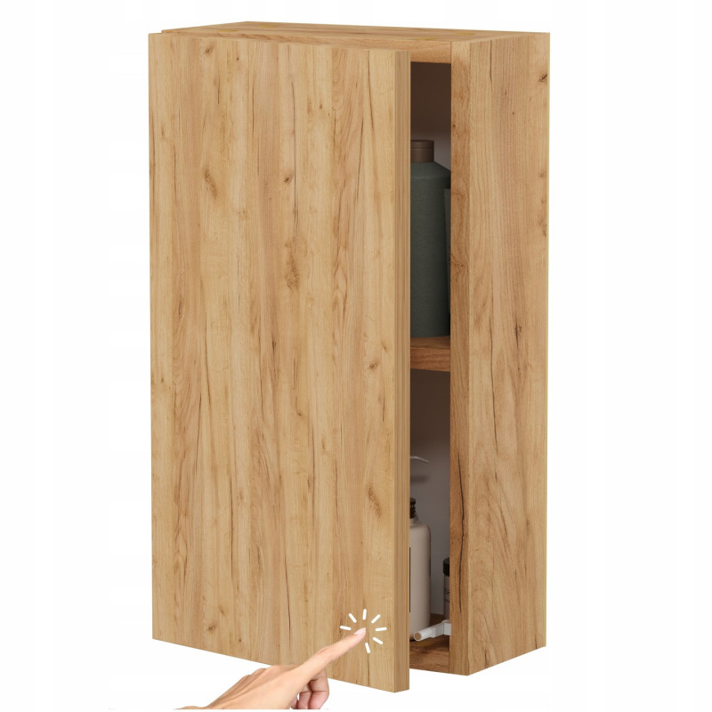 Szafka łazienkowa wisząca stylowa dąb craft złoty 52,5x30x16