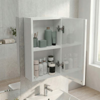 Szafka wisząca łazienkowa mała słupek biały połysk 52,5x30x16