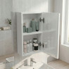 Szafka wisząca łazienkowa mała słupek biały połysk 52,5x30x16