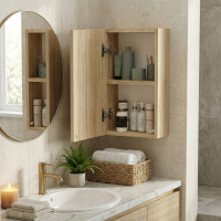 Szafka łazienkowa wisząca DĄB SONOMA Mała i Pojemna 52,5x30x16