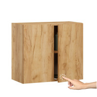 Mała szafka łazienkowa wisząca, dąb craft złoty 52,5x60x30