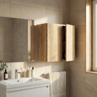 Mała szafka łazienkowa wisząca, dąb craft złoty 52,5x60x30