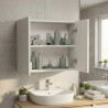 Mała szafka łazienkowa wisząca, biały mat elegancka 52,5x60x30