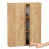 Szafka wisząca łazienkowa, dąb craft złoty pojemna 78x60x17