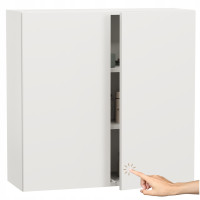 Szeroka Szafka łazienkowa wisząca biały mat nad WC 78x80x30