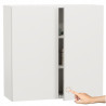 Szeroka Szafka łazienkowa wisząca biały mat nad WC 78x80x30