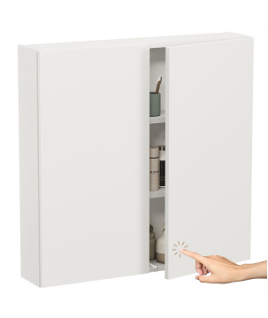 Szafka Łazienkowa Wisząca Biała mat Półka Słupek Łazienkowy 80cm