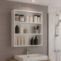 Szafka łazienkowa wisząca biały mat Regał do łazienki 78x80x17