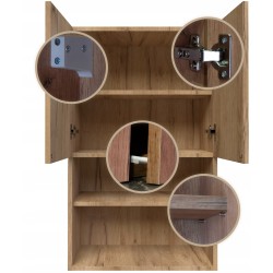 Wysoka szafka lazienkowa wiszaca nad pralke do lazienki dab craft zloty 100 Wysoka szafka lazienkowa wiszaca nad pralke do lazienki dab craft zloty 100