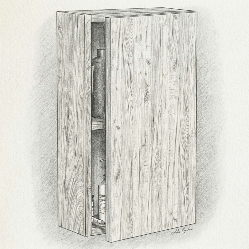 Szafka łazienkowa wisząca stylowa dąb craft złoty 52,5x30x16