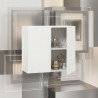 Mała szafka łazienkowa wisząca, biały mat elegancka 52,5x60x30