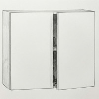 Mała szafka łazienkowa wisząca, biały mat elegancka 52,5x60x30