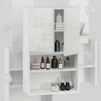 Pojemna szafka łazienkowa nad pralkę, biały połysk 98x60x30