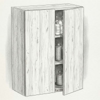 Szafka łazienkowa wisząca, szeroka, dąb craft złoty 78x60x30