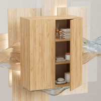 Szafka łazienkowa wisząca, szeroka, dąb craft złoty 78x60x30