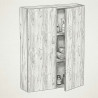 Szafka wisząca łazienkowa, dąb craft złoty pojemna 78x60x17
