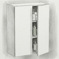 Szafka łazienkowa wisząca Kaszmir Pojemna i Ciepła 78x60x30