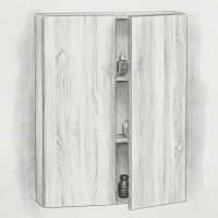 Szafka łazienkowa wisząca Dąb Sonoma Jasna do łazienki 78x60x17