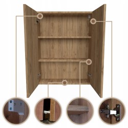 Szafka lazienkowa wiszaca duza i szeroka dab craft zloty do pokoju 60cm Szafka lazienkowa wiszaca duza i szeroka dab craft zloty do pokoju 60cm