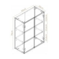 Szafka łazienkowa wisząca biały połysk – do łazienki 78x60x30
