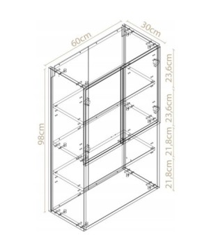 Szafka łazienkowa wisząca pojemna i wytrzymała 60 szafka wisząca nad pralkę