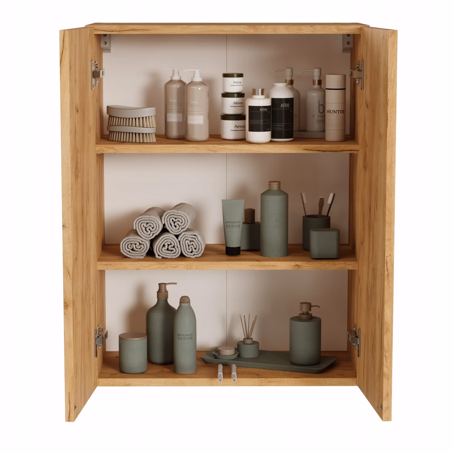 Szafka łazienkowa wisząca, szeroka, dąb craft złoty 78x60x30