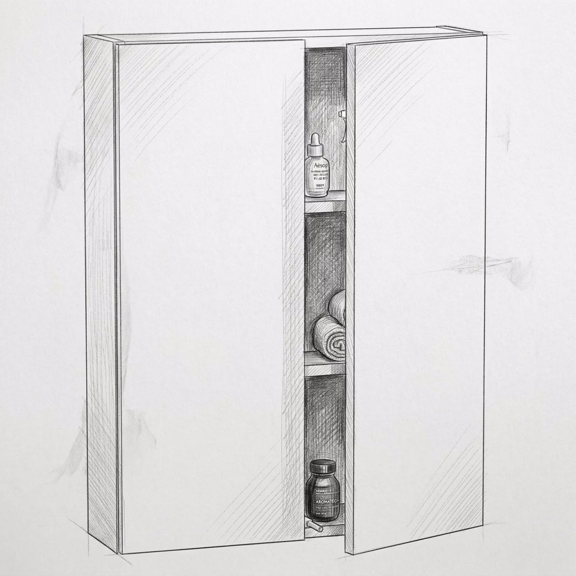 Szafka wisząca do łazienki, biały mat – nad umywalkę 78x60x17