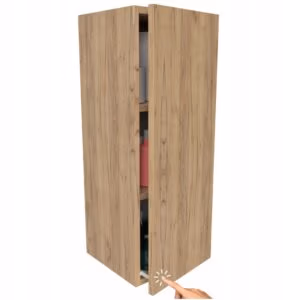 Słupek łazienkowy 80 cm w dekorze dąb craft złoty – Miradu