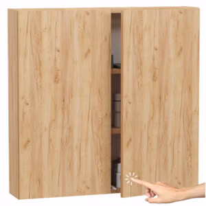 Szafka łazienkowa wisząca 80 cm w dekorze dąb craft złoty – Miradu